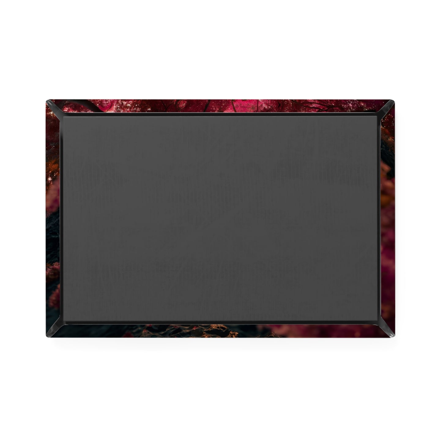 Crimson Canopy Button Magnet, Rectangle (1 & 10 pcs) – Heart-Shaped Grove Romance