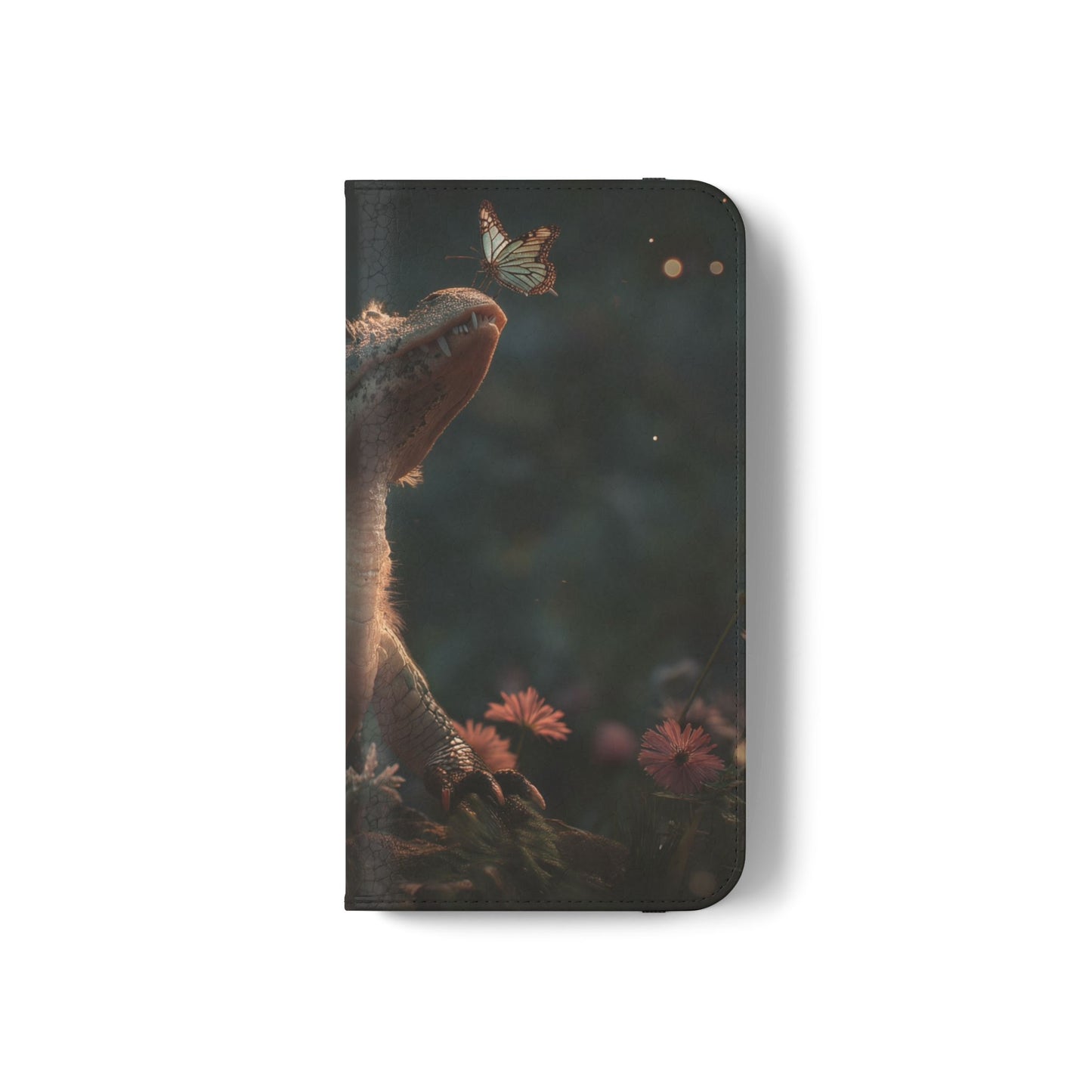 Crocodile Butterfly Flip Cases – Tender Guardian with Moth Companion