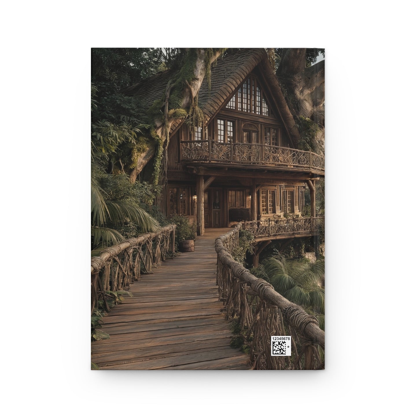 Treehouse Oasis Hardcover Journal Matte – Whispers of the Verdant Canopy