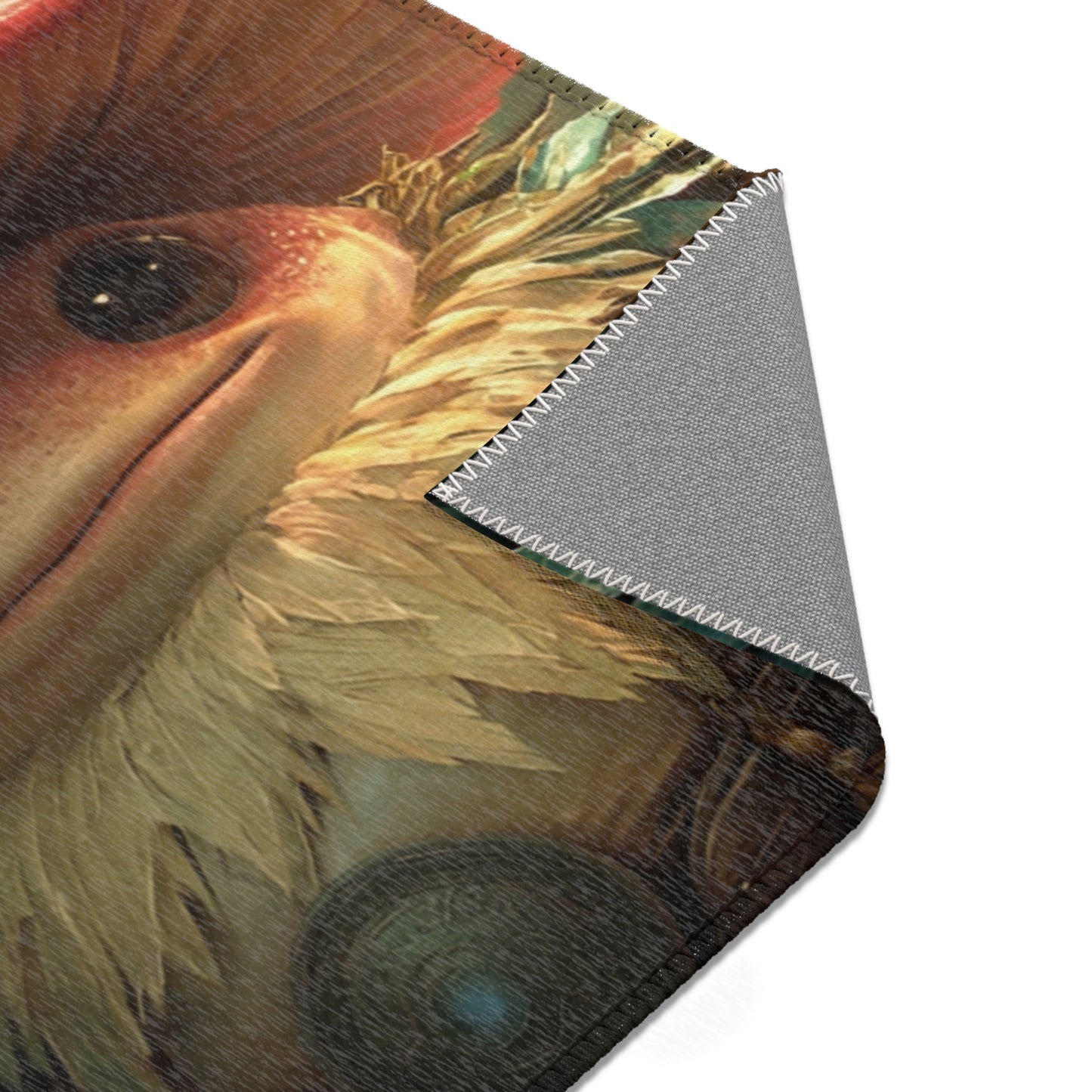 Mushroom Knight Area Rug – Sunlit Jungle Guardian