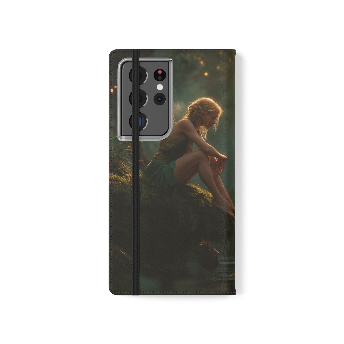 Mossy Bank Fairy Flip Cases – Golden Hour Sentinel Portrait