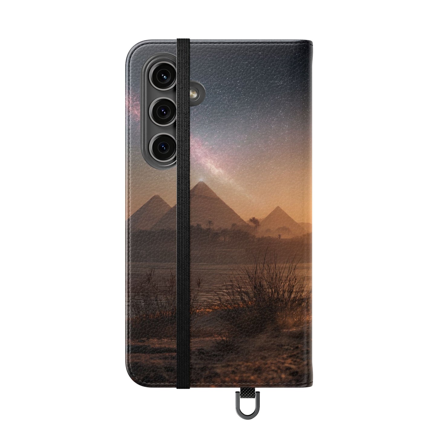 Pharaoh Cats Flip Cases – Starry Nile Guardians on the Bank