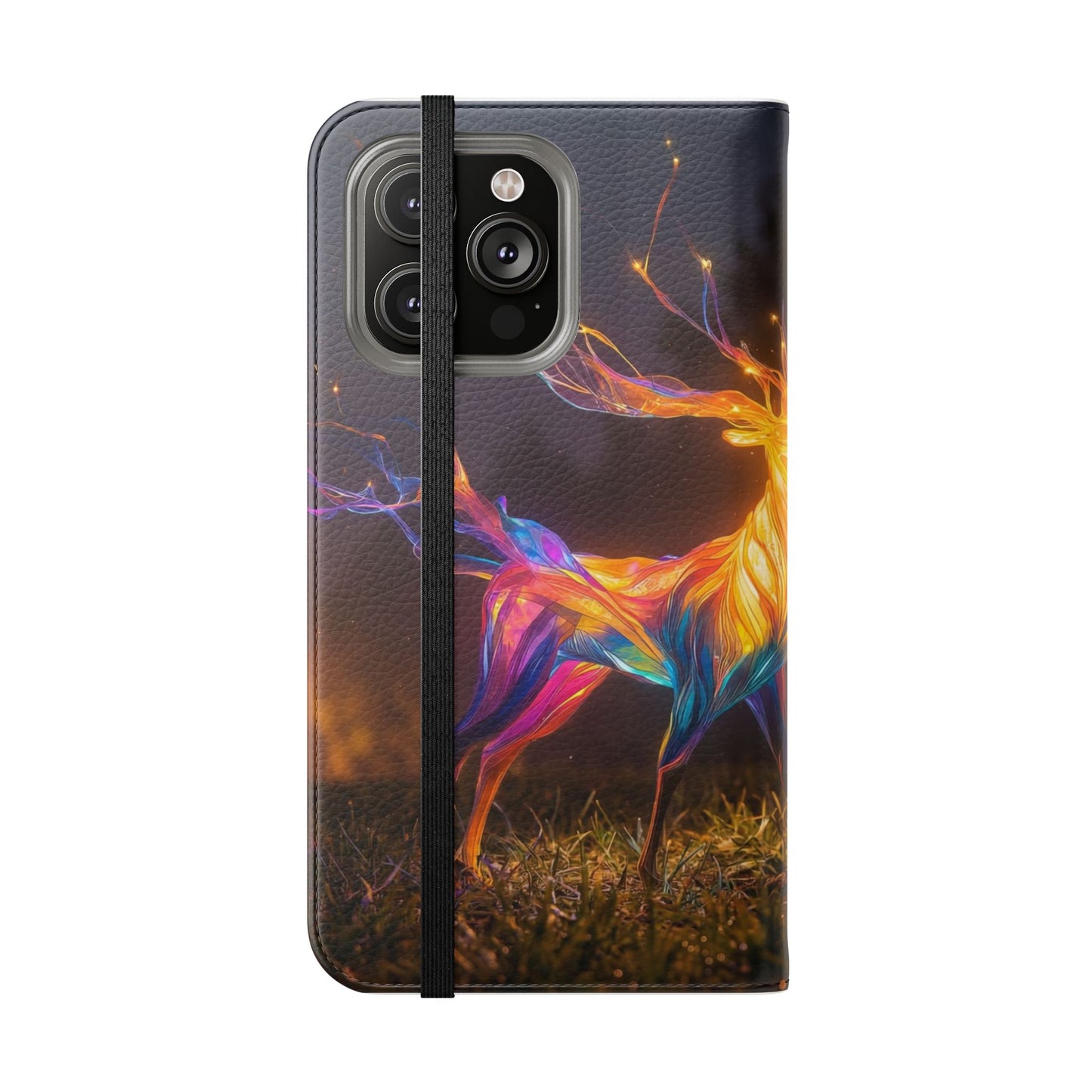 Ethereal Deer Flip Cases – Luminous Spirit Portrait