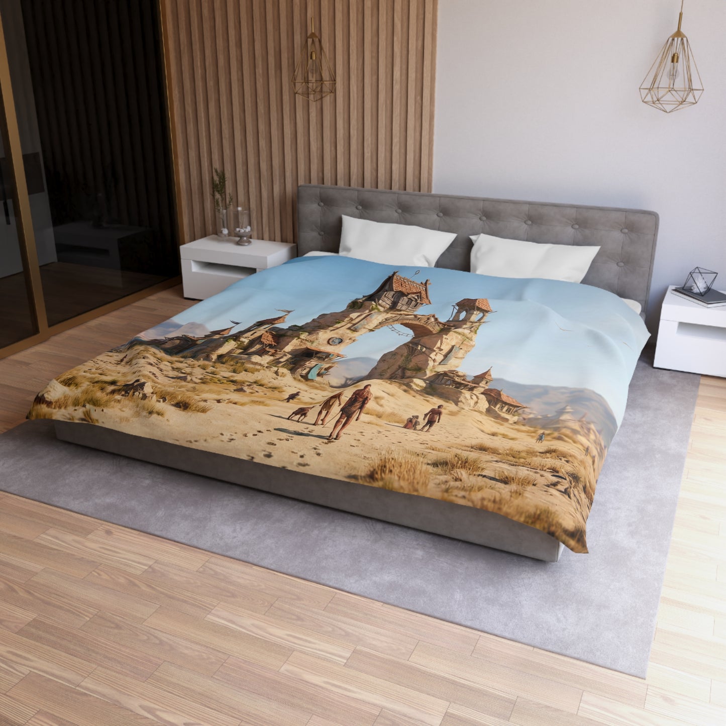 Desert Gate Microfiber Duvet Cover – Sunstone Archway Journey