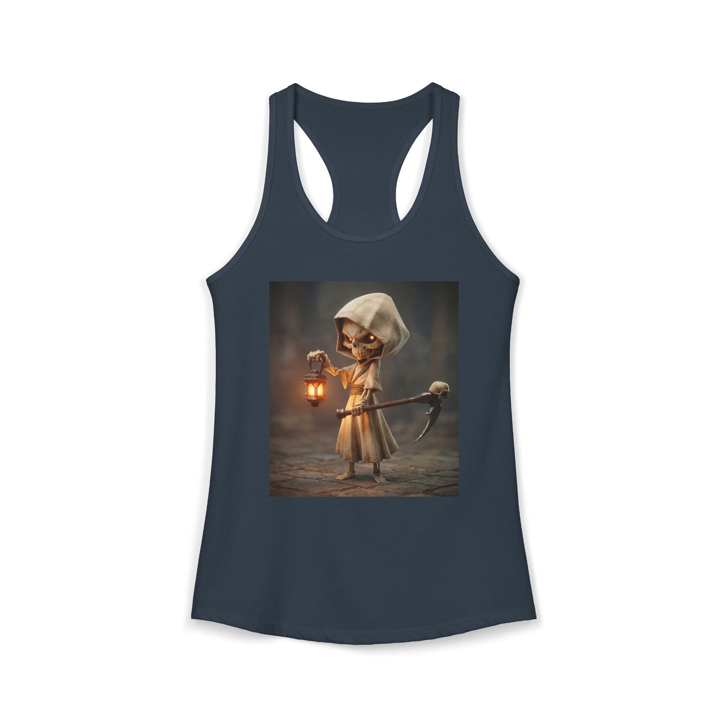 Lantern Skeleton Guardian Tank – Hooded Bone Sentinel with Glowing Orb and Scythe