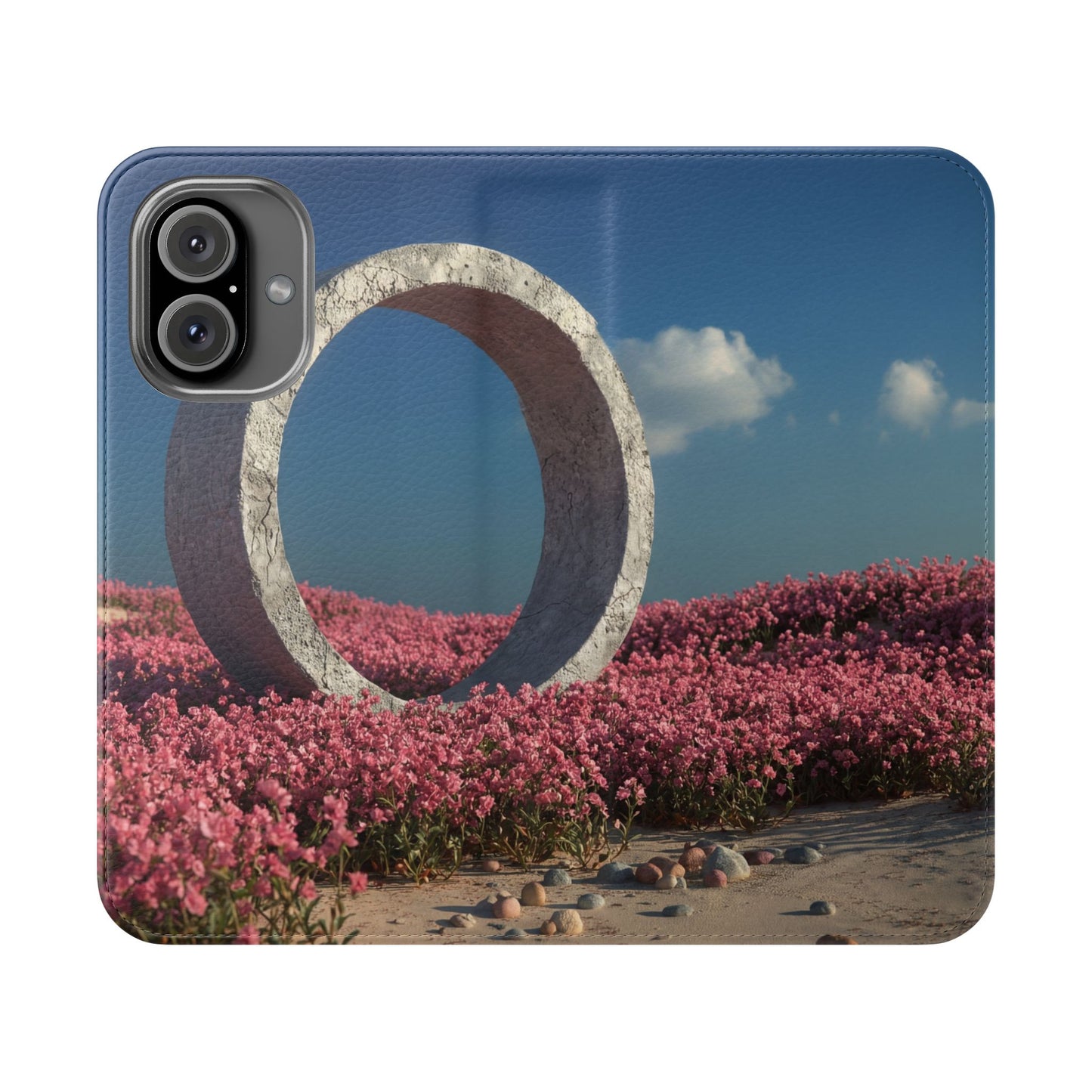 Stone Circle Flip Cases – Pink Flower Field Monument