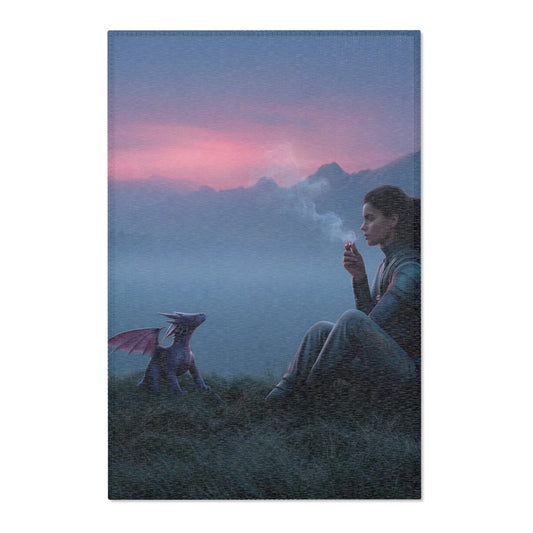 Warrior and Dragon Companion Area Rugs – Twilight Peak Bond