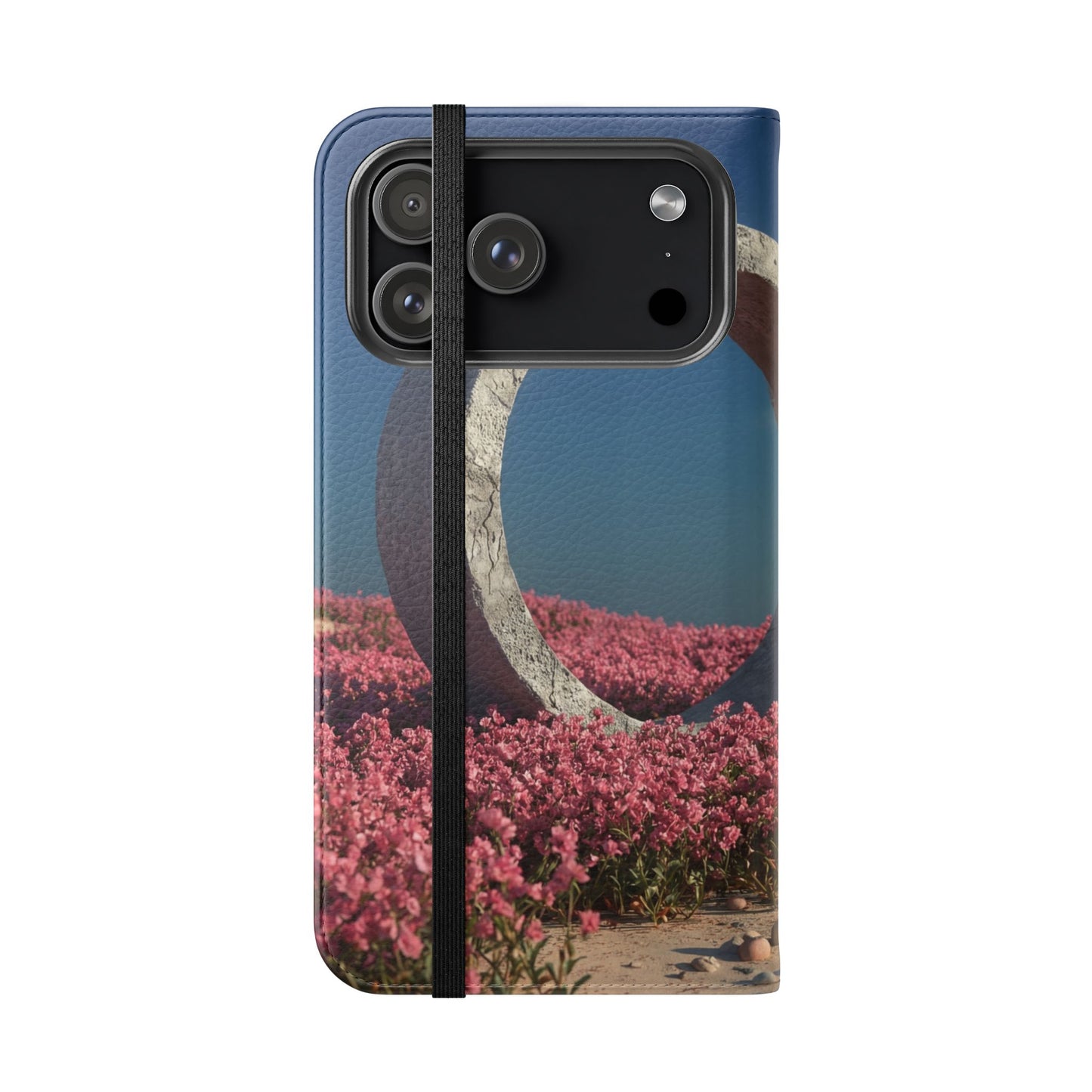 Stone Circle Flip Cases – Pink Flower Field Monument
