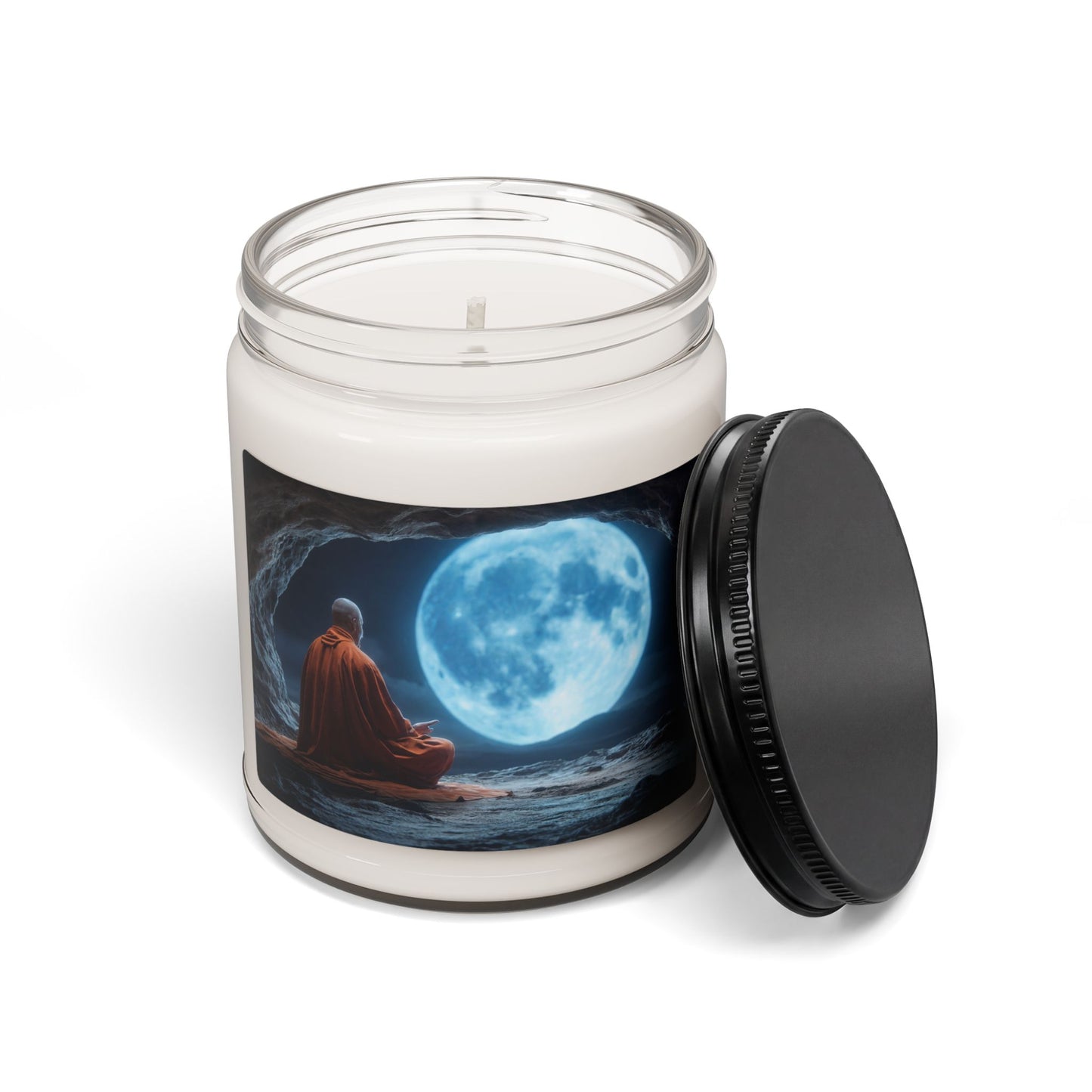 Moonlit Cave Meditation Candle – Serene Blue Glow Sanctuary, 9oz