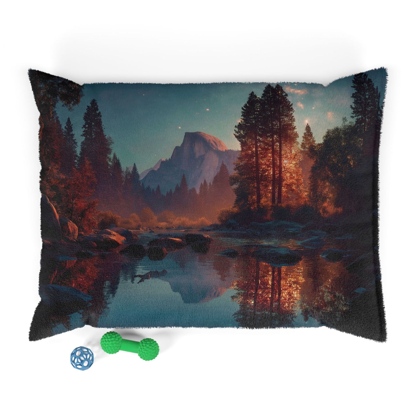 Starlit River Valley Pet Bed – Half Dome’s Whispering Reflection