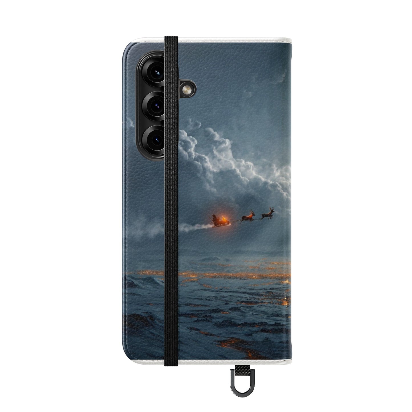 Moonlit Sleigh Flip Cases – Northern Lights Winter Journey