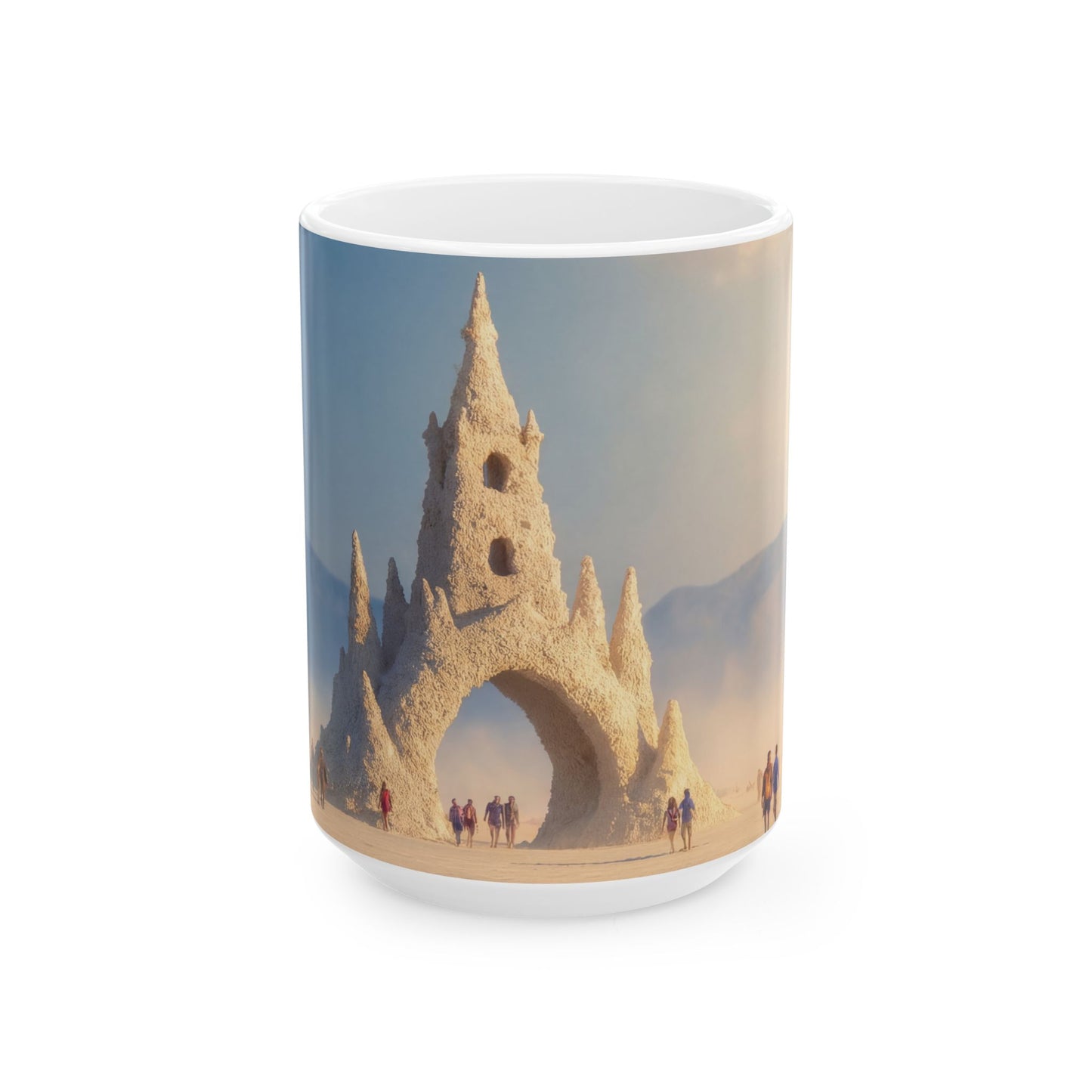 Desert Castle Ceramic Mug – Sunlit Sandstone Gateway