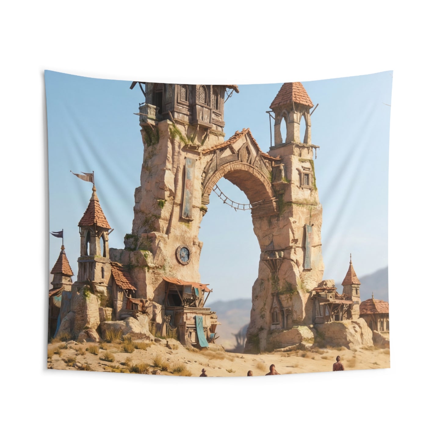 Desert Citadel Wall Tapestry – Sunlit Ruins of a Forgotten Kingdom