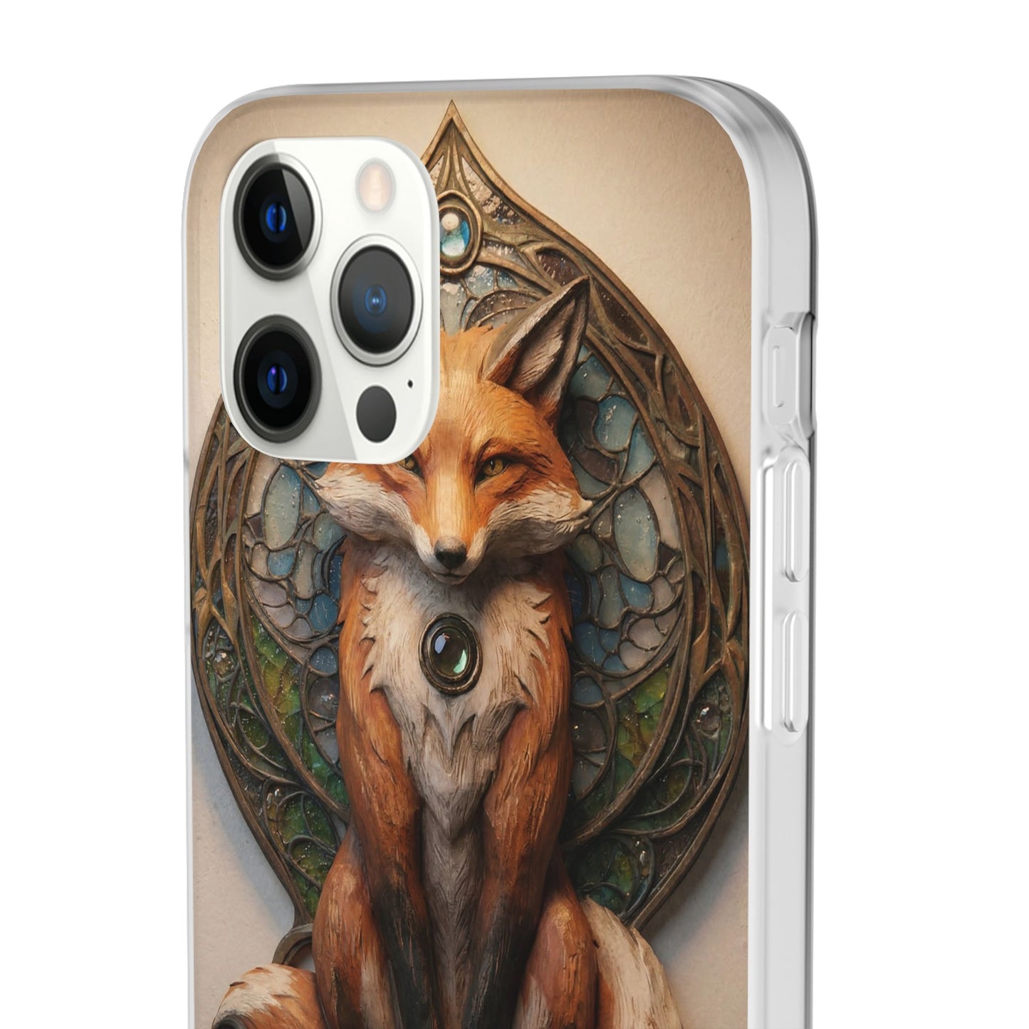 Fox Sentinel Flexi Cases – Amber Glow Through Stained Glass