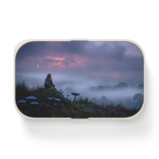 Moonlit Mushroom Hill Bento Lunch Box – Whispers of the Twilight Ridge