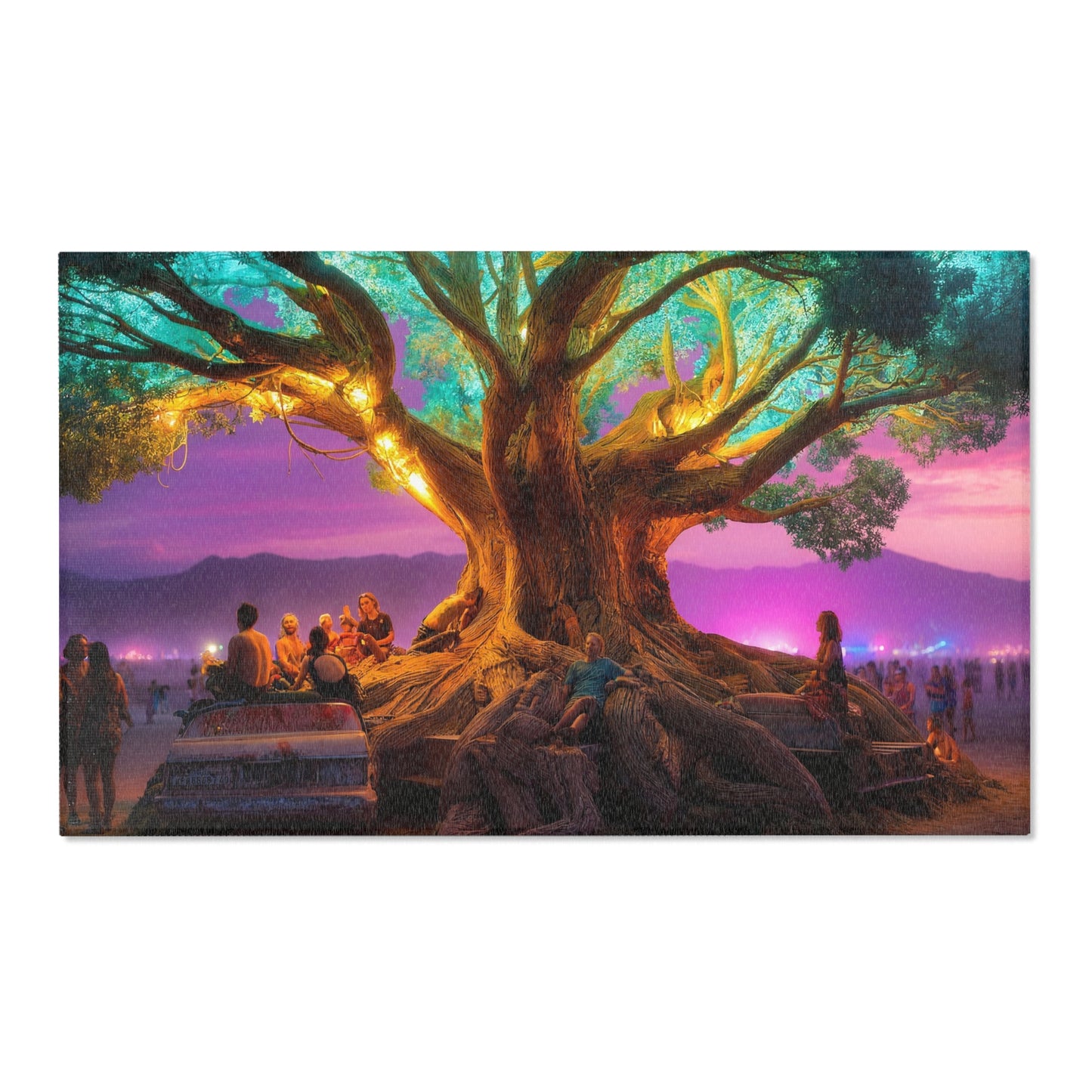 Celestial Tree Area Rugs – Glow of Twilight Festival Dreamscape