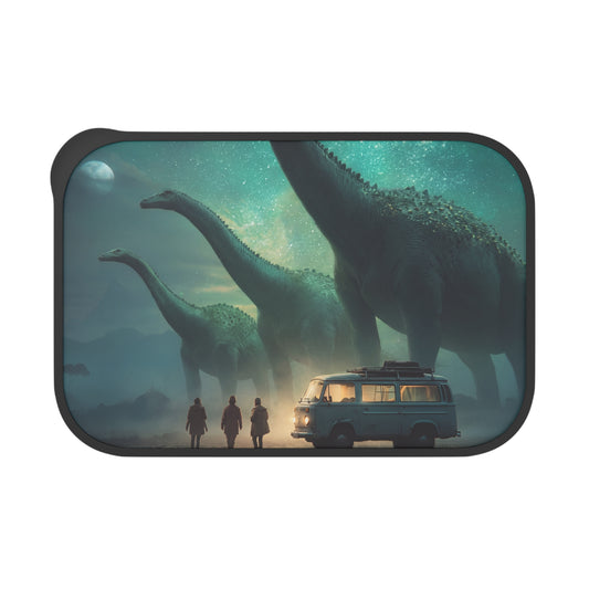 Dinosaur Encounter PLA Bento Box with Band and Utensils – Starlit Safari Stillness