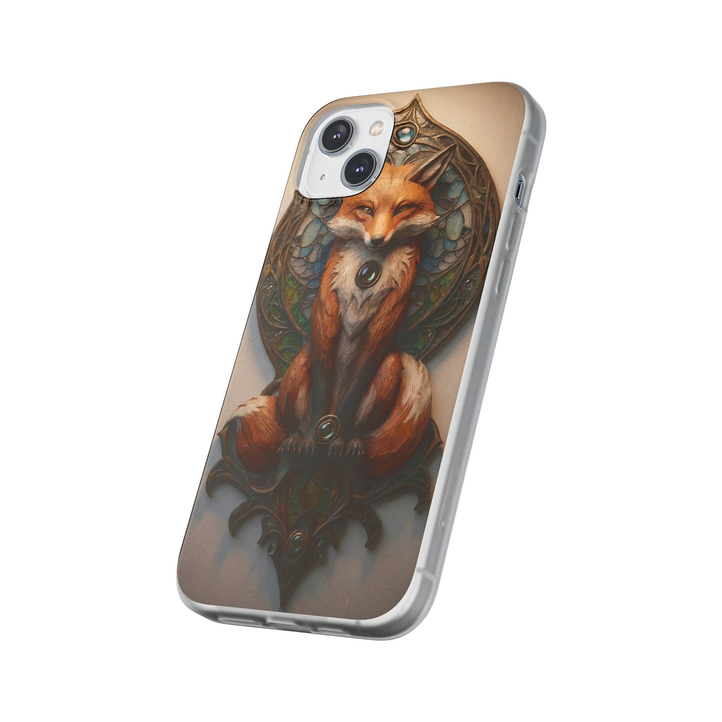 Fox Sentinel Flexi Cases – Amber Glow Through Stained Glass