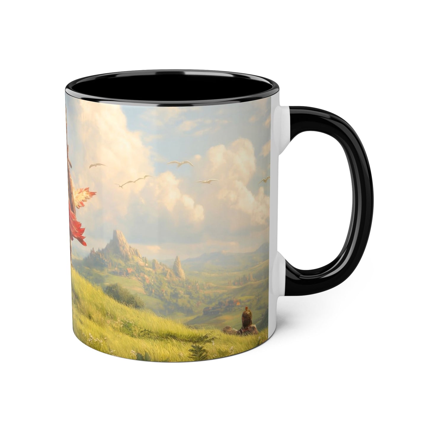 Titan Hawk Accent Mugs, 11oz – Mythic Riders on Sunlit Peak