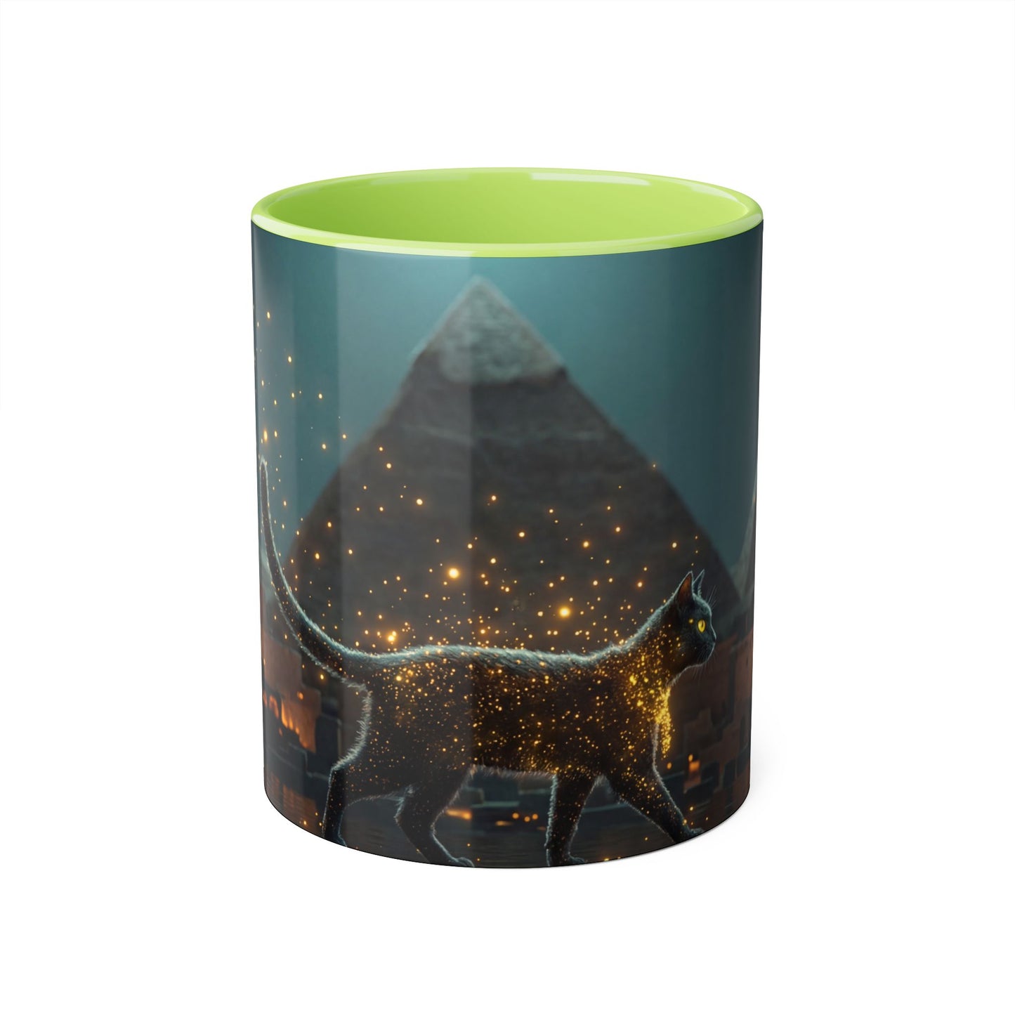 Star-Clad Sentinel Accent Mugs, 11oz – Golden Gaze Guardian Scene