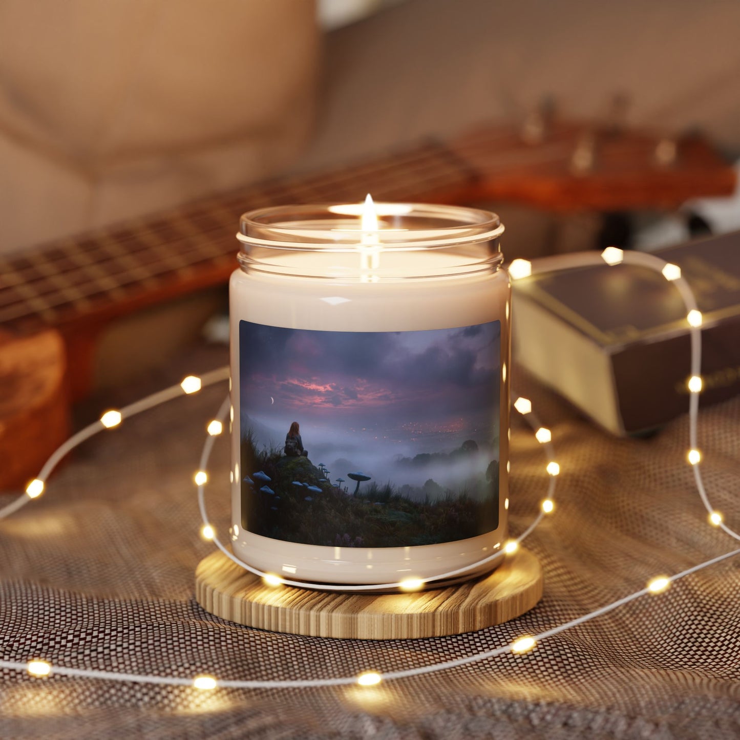 Moonlit Mycelium Scented Soy Candle, 9oz – Whispering Hilltop Solitude