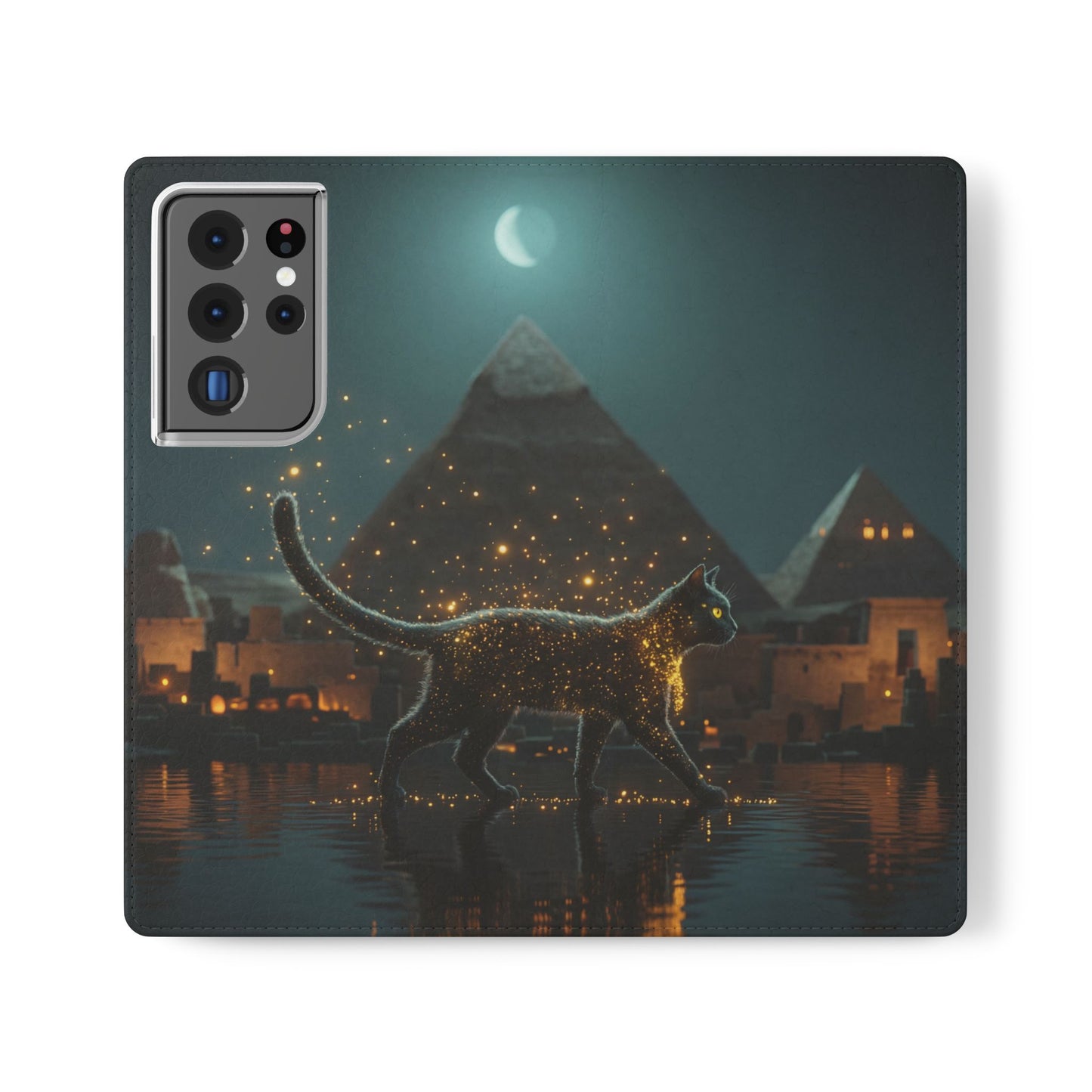 Celestial Vortex Flip Cases – Indigo Cloud Dreamscape