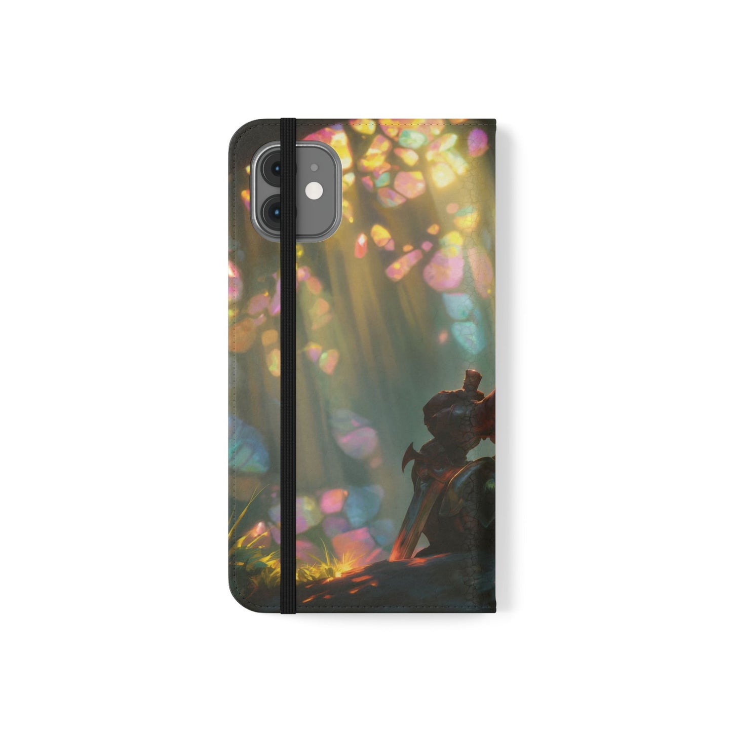 Crystal Grove Sentinel Flip Cases – Iridescent Forest Dawn Guardian
