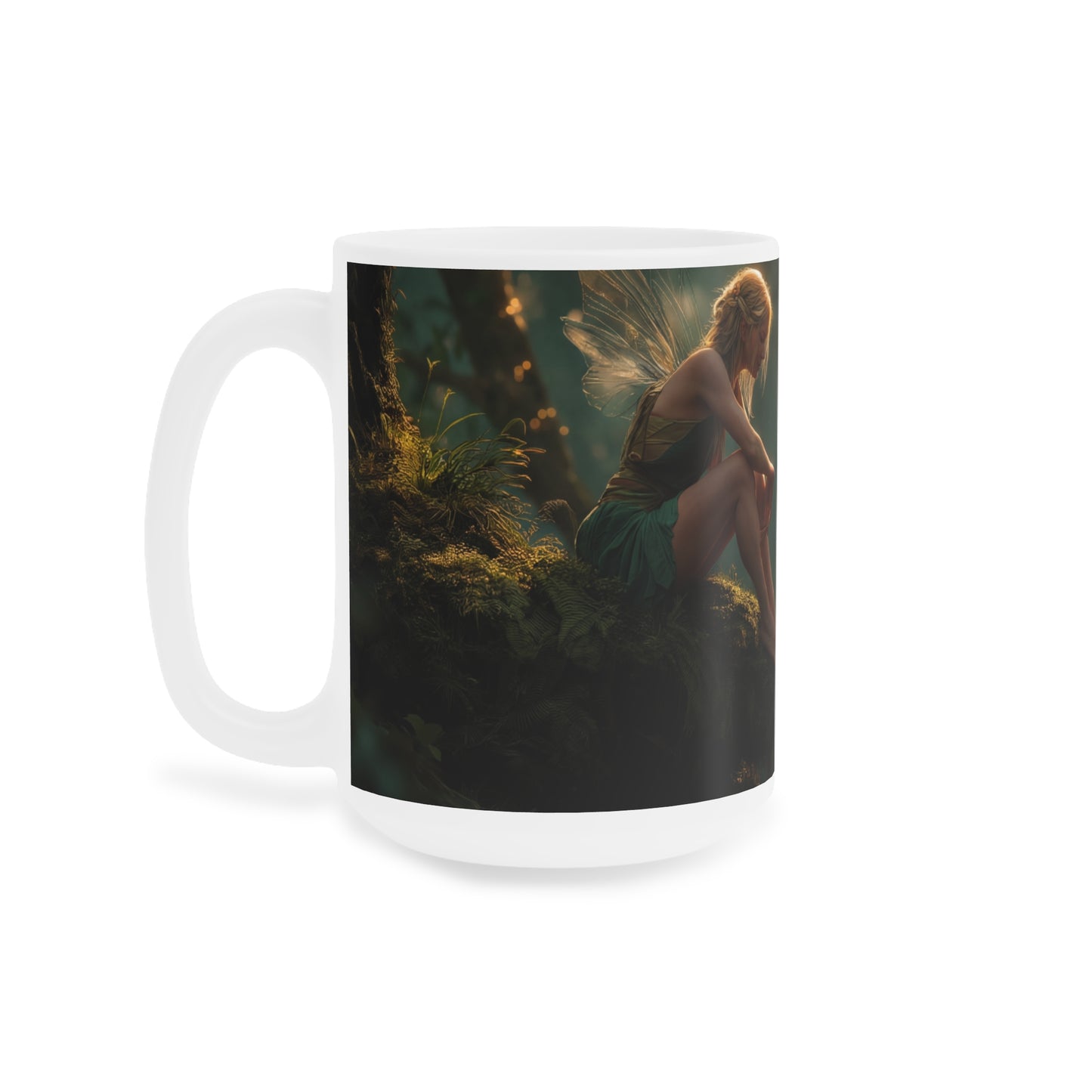 Forest Fairy by the Stream Ceramic Mugs (11oz\15oz\20oz) – Golden Hour Whispers