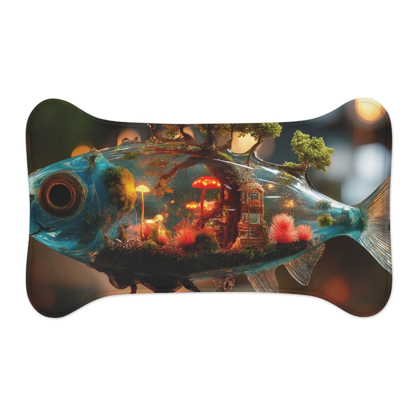 Enchanted Forest Fish Pet Feeding Mats – Liquid Twilight Sanctuary