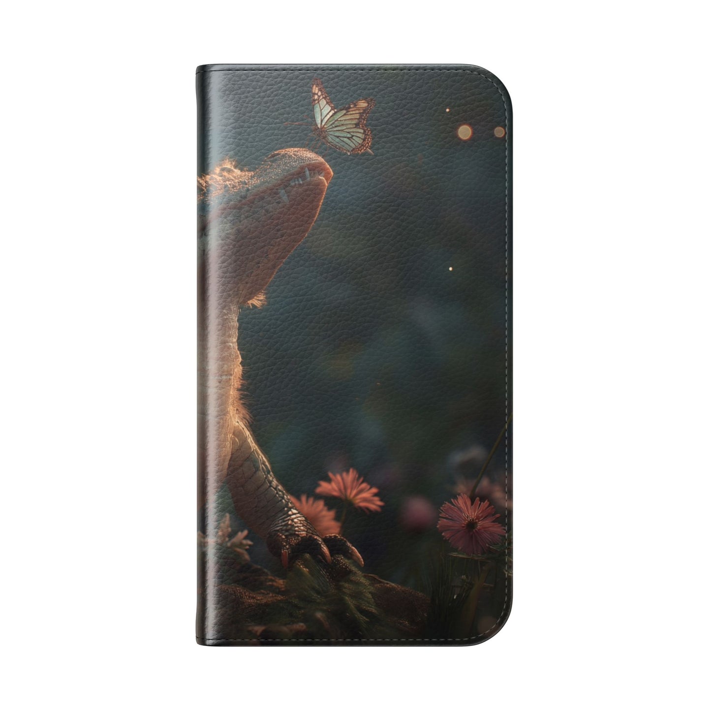 Crocodile Butterfly Flip Cases – Tender Guardian with Moth Companion
