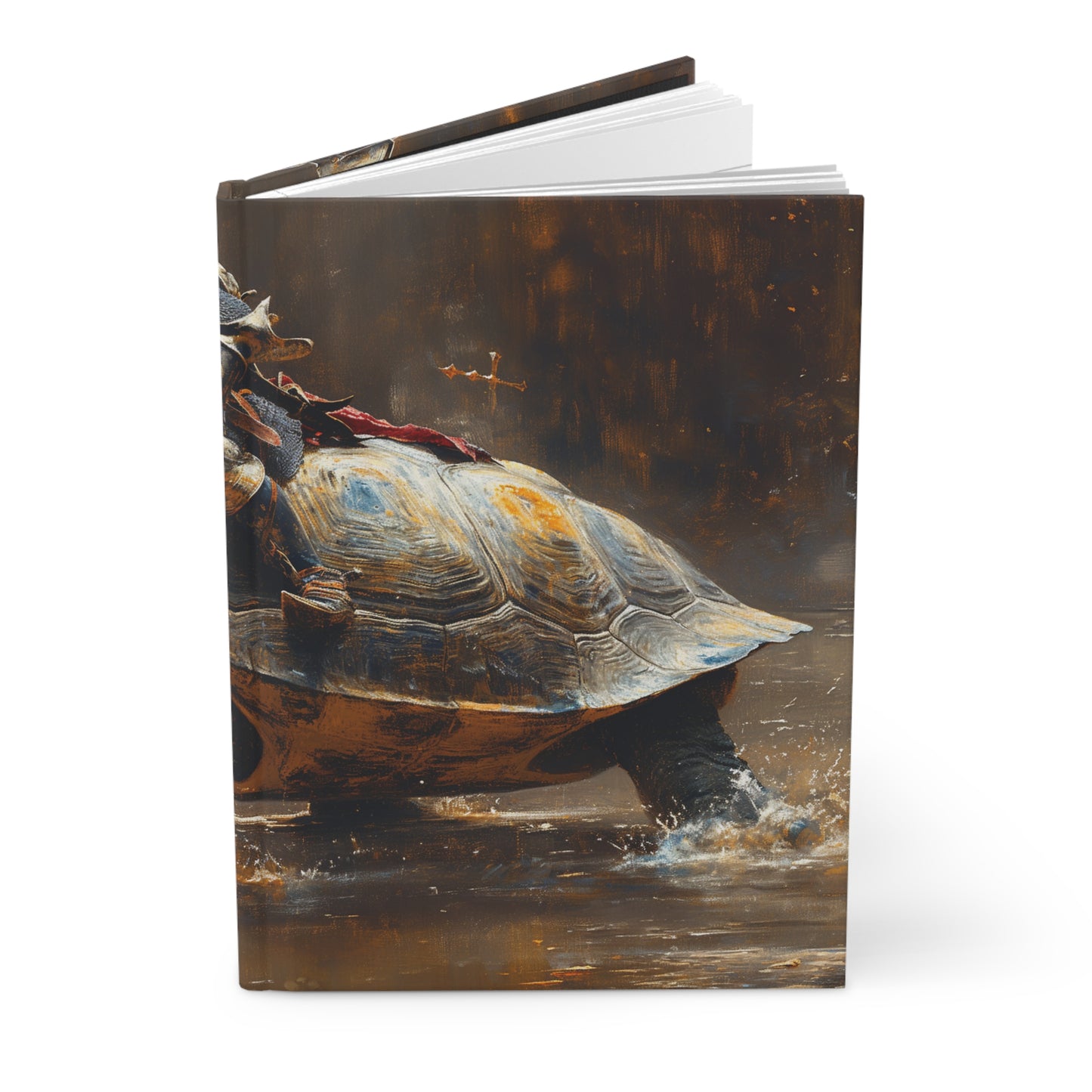 Knight on Tortoise Hardcover Journal Matte – Unyielding Grace Through the Mire