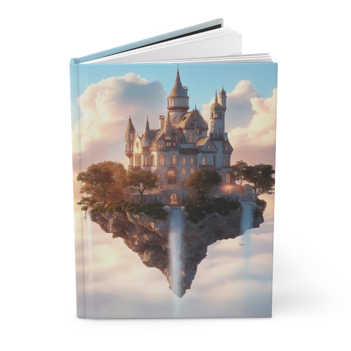 Floating Castle Hardcover Journal Matte – Sunset Sky Sanctuary
