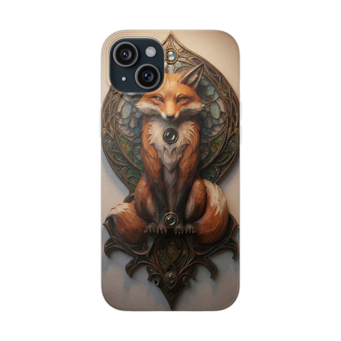 Fox Sentinel Flexi Cases – Amber Glow Through Stained Glass