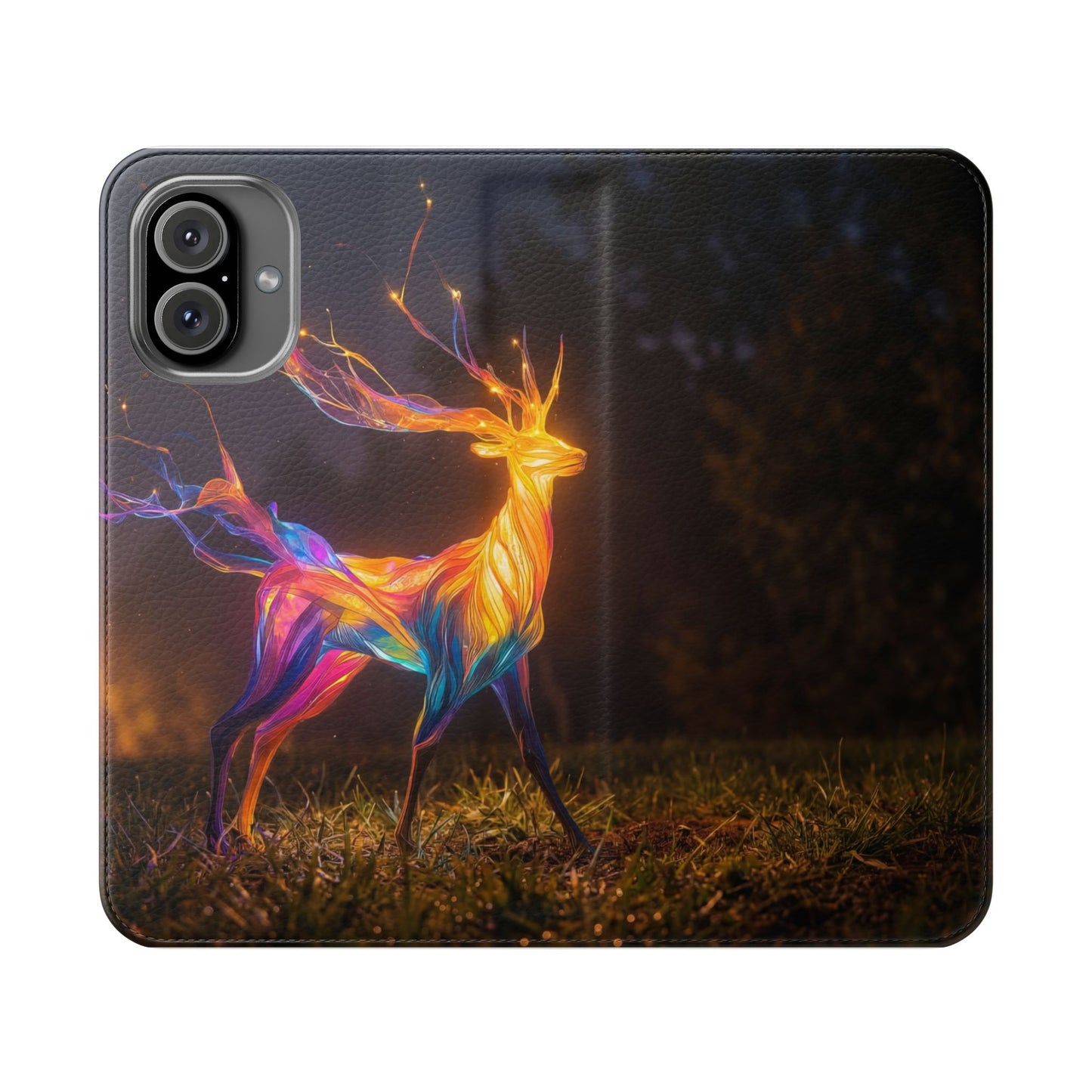 Ethereal Deer Flip Cases – Luminous Spirit Portrait