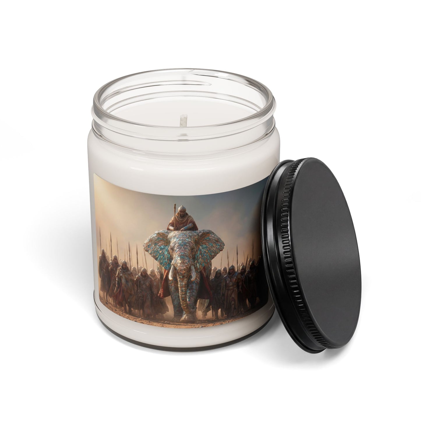 Mosaic Elephant Warlord Candle – Sunset Parade of Regal Dust
