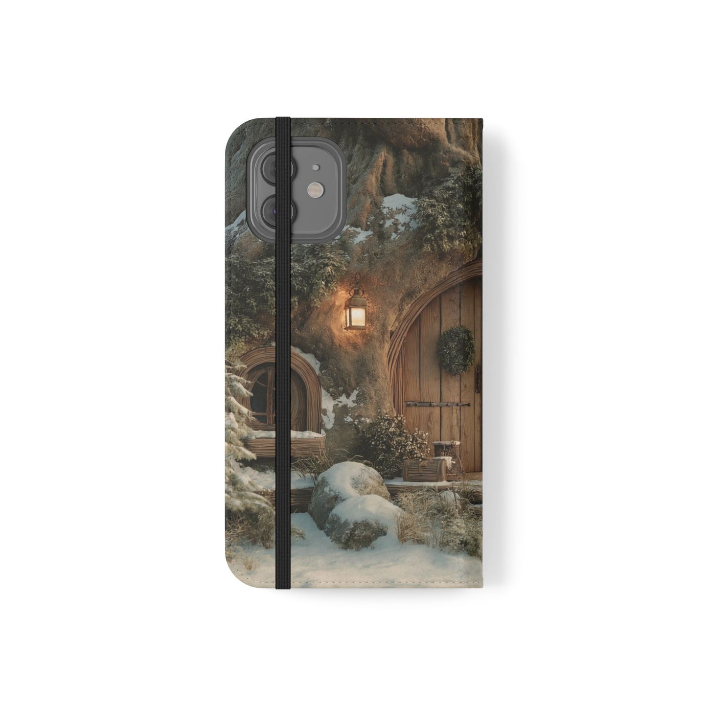 Hobbit Hole Flip Cases – Cozy Winter Doorway Scene