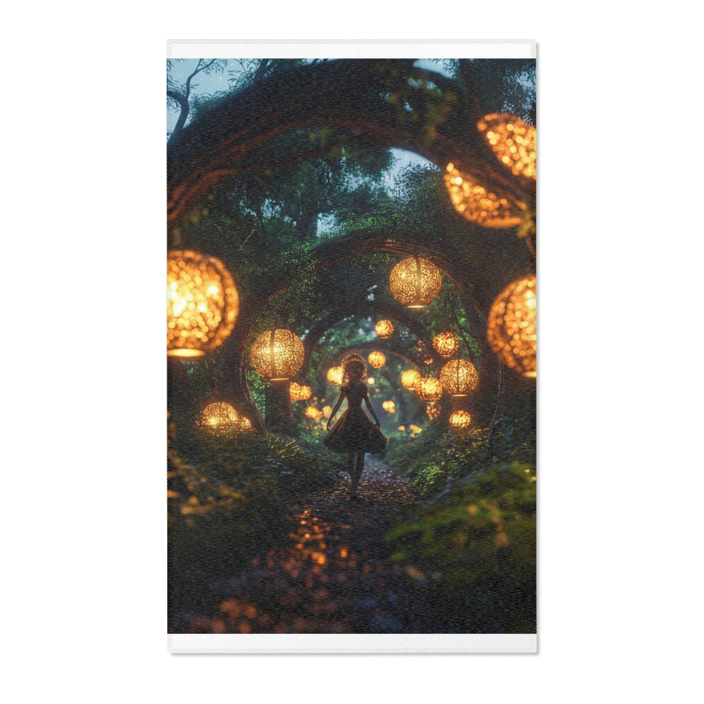 Lantern Grove Area Rug – Whispering Path Through Ancient Trees