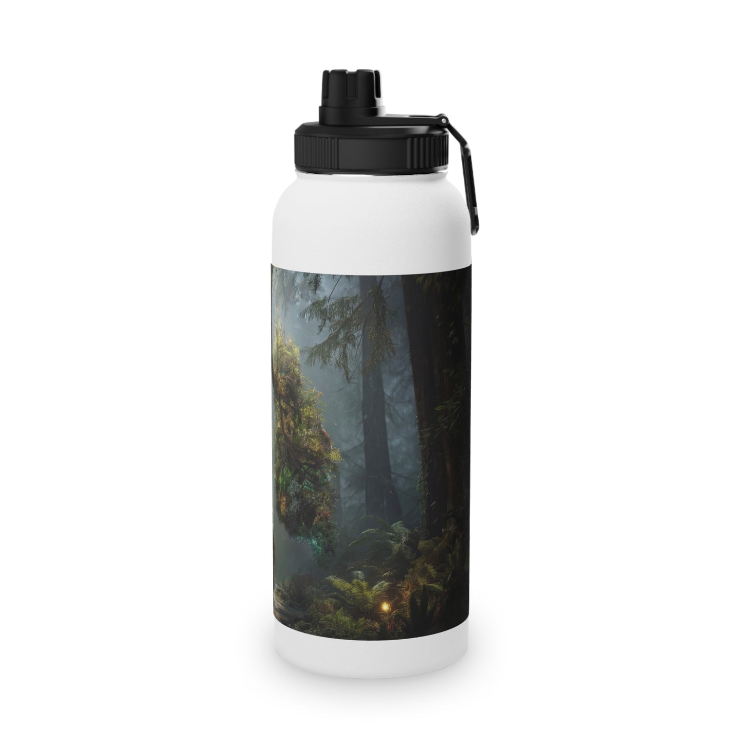 Lungs of the Forest Stainless Steel Water Bottle, Sports Lid – Breath of Ancient Canopy