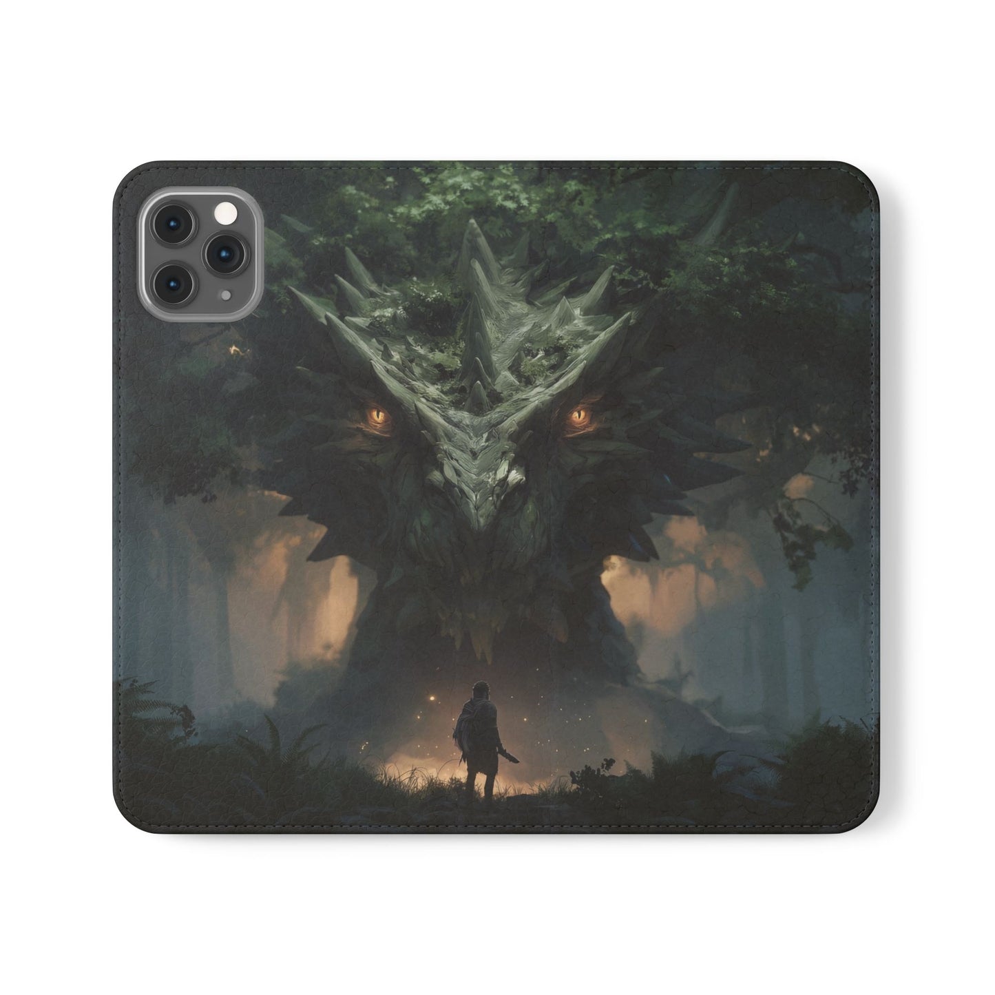 Guardian Beast Flip Cases – Moss-Clad Titan Facing the Wanderer