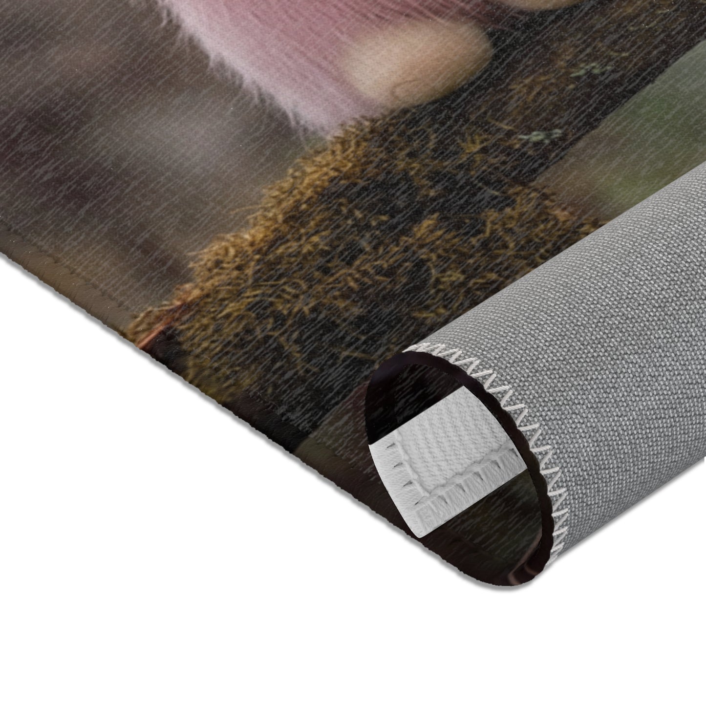 Three Furry Elephant Friends Area Rugs – Dawn’s Whisper in the Misty Wood