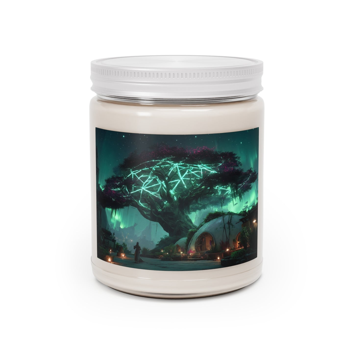 Celestial Tree Scented Soy Candles with White Lid, 9oz – Aurora Grove Sanctuary