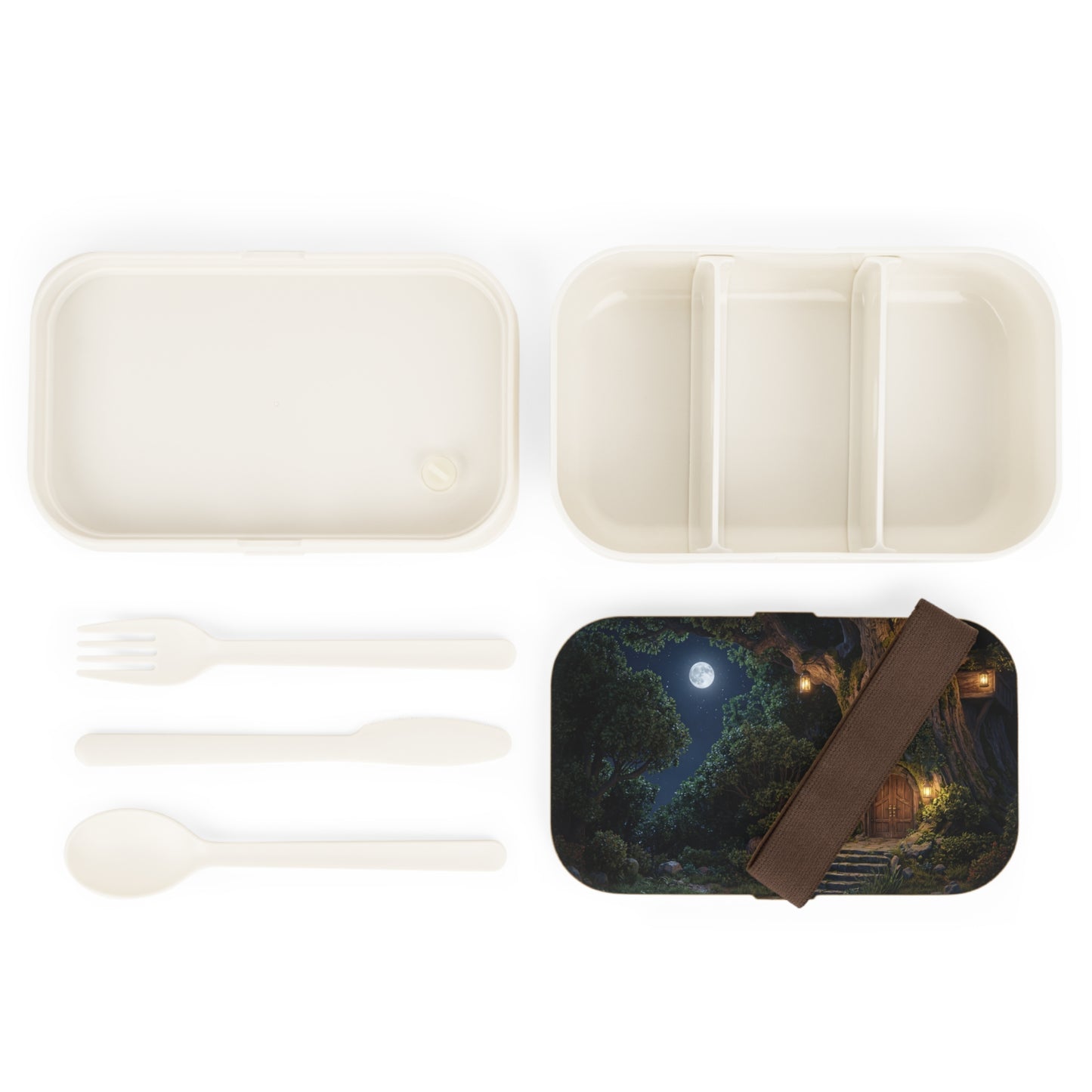 Moonlit Treehouse Bento Lunch Box – Whispers of the Ancient Grove