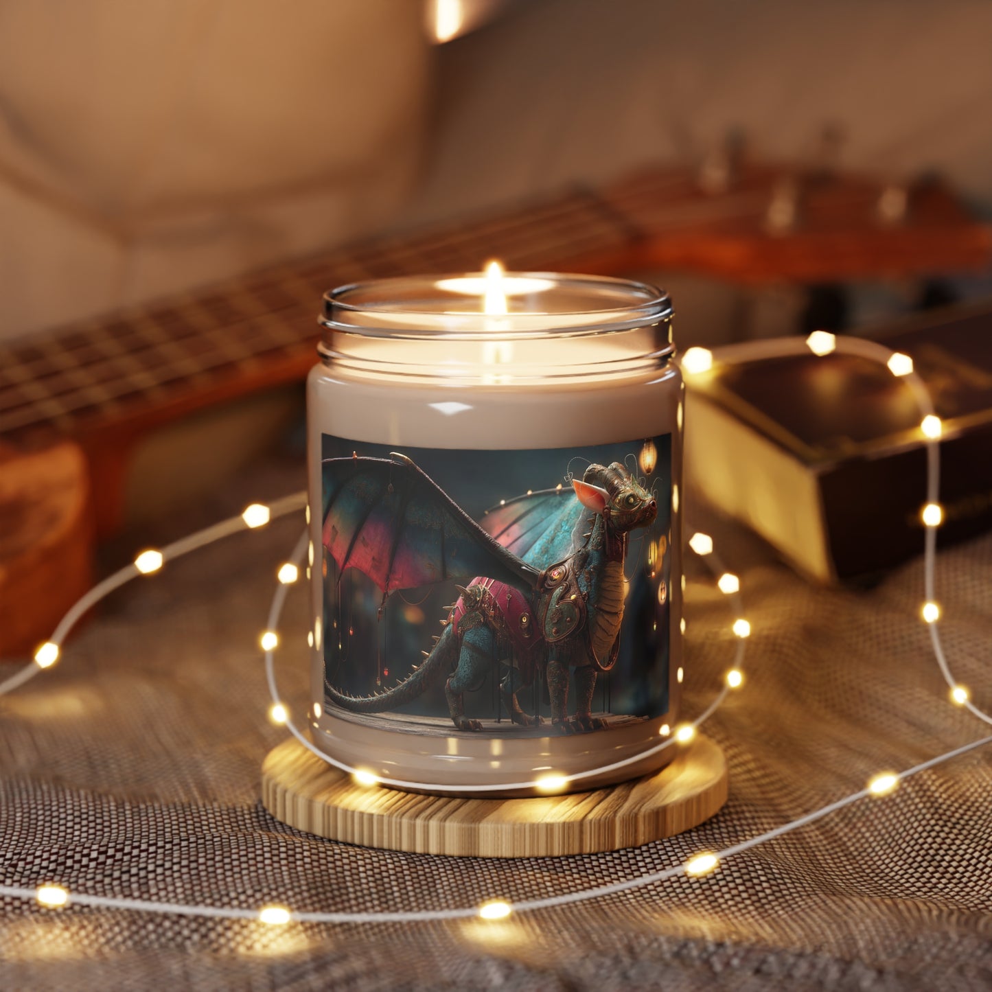 Regal Dragon Scented Soy Candles with White Lid, 9oz – Velvet Twilight Guardian
