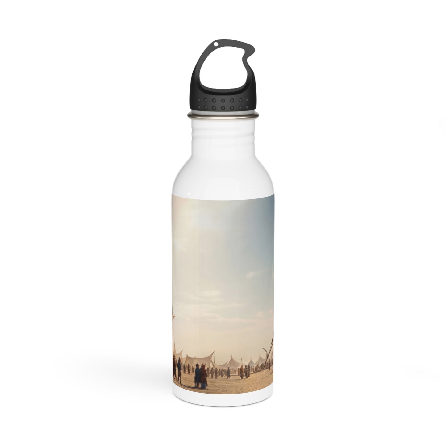 Desert Sky Temple Stainless Steel Water Bottle – Sunlit Aetherium Oasis