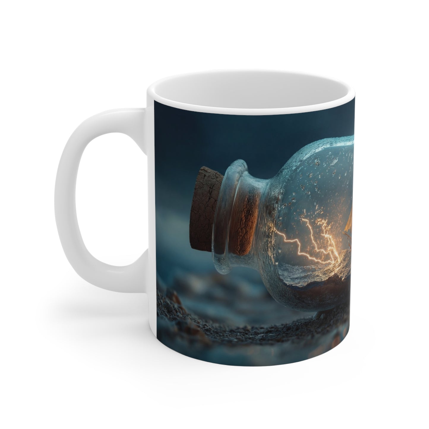 Storm-Sailed Ship in Bottle Ceramic Mugs (11oz\15oz\20oz) – Tiny Tempest, Mighty Voyage