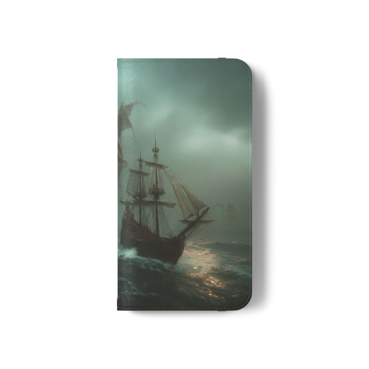 Leviathan Dragon Flip Cases – Crimson Sentinel at Sea