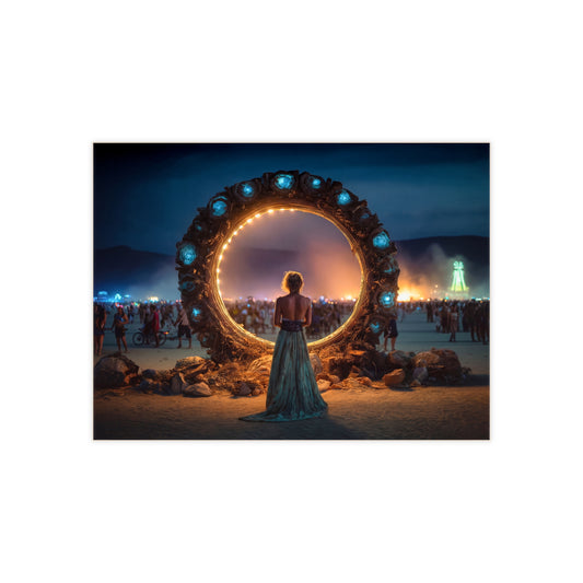 Portal Guardian Ceramic Photo Tile – Standing at the Threshold of Twilight