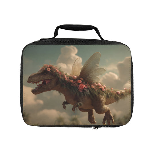 Floral Tyrant Lunch Bag – Soaring Through Clouds with Petals and Wings