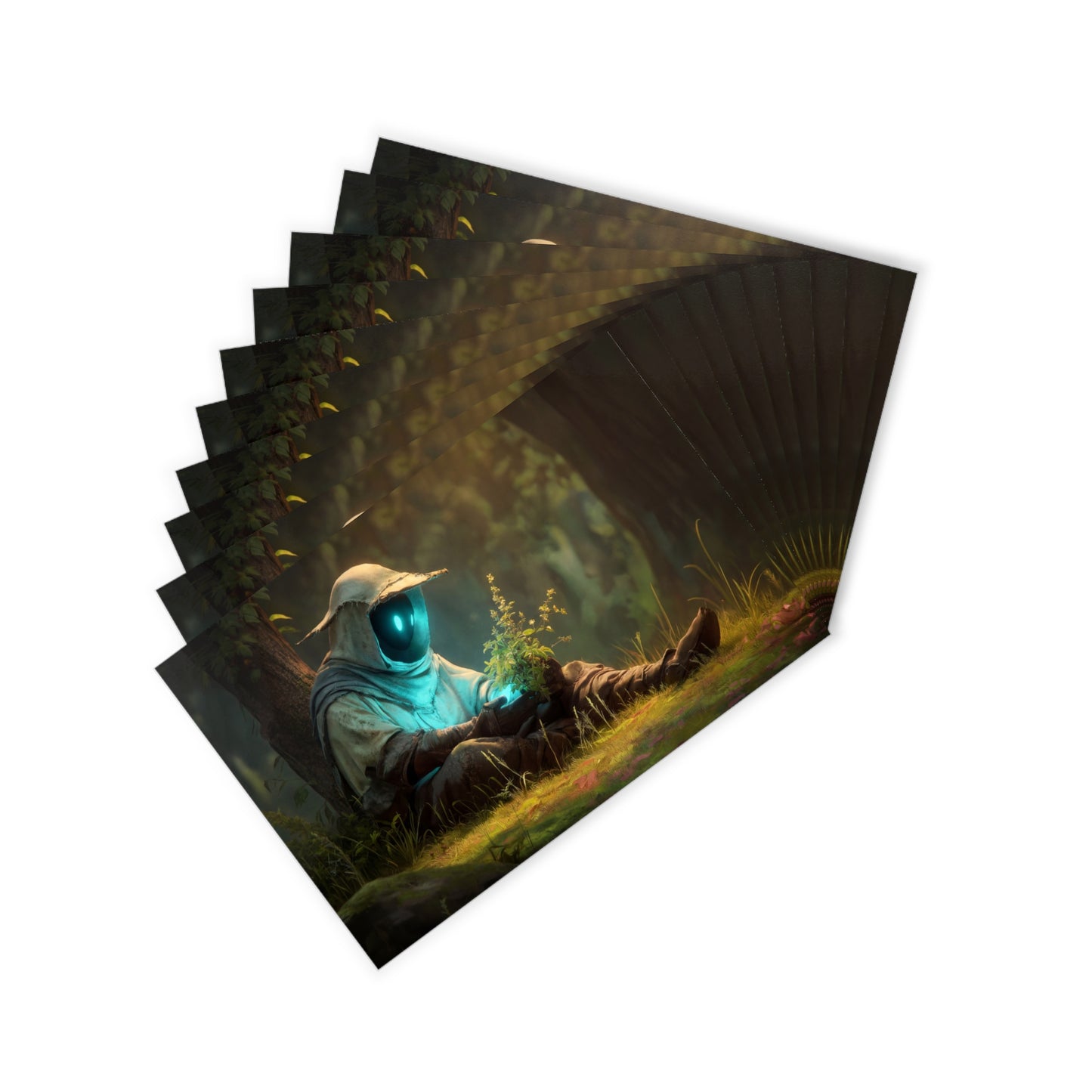 Forest Sentinel Postcards (10pcs) – Glowing Eye in Whispering Woods