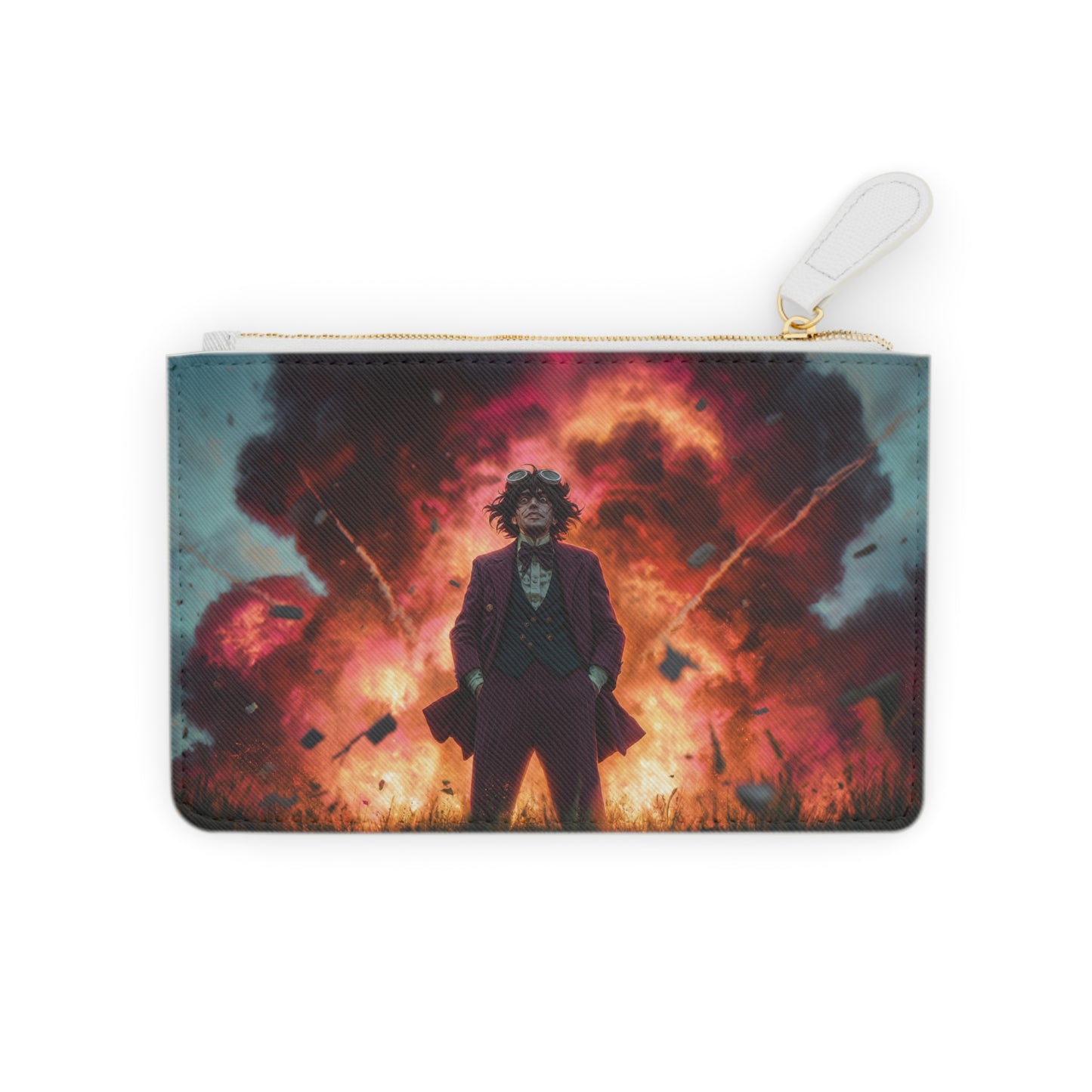 Explosive Goggles Mini Clutch Bag – Crimson Sky Gambit